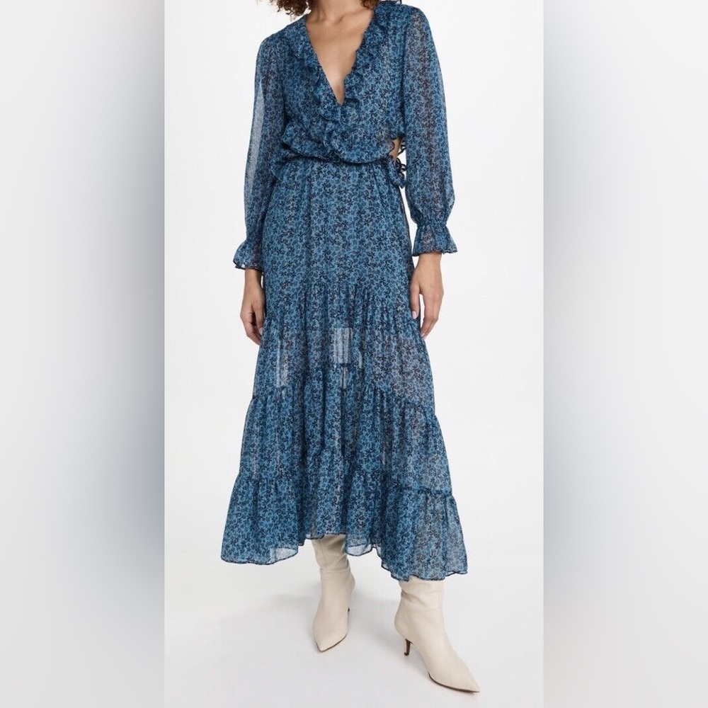 Misa Los Angeles Amelia maxi dress Cerulean Ditzy floral - Picture 1 of 6